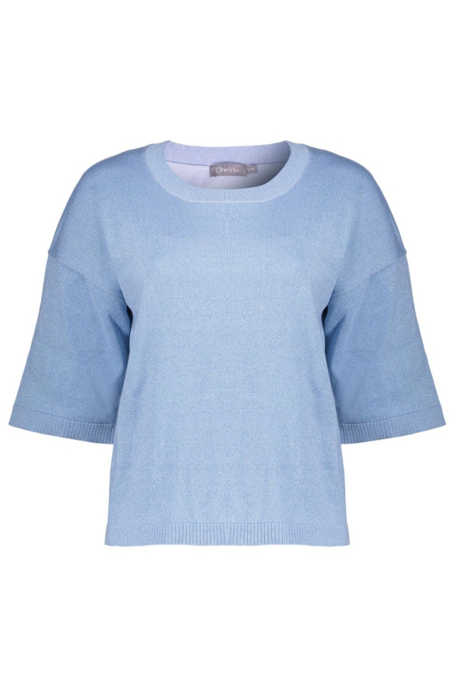 GEBREIDE TRUI MET LUREX 54037 14 Blue lurex